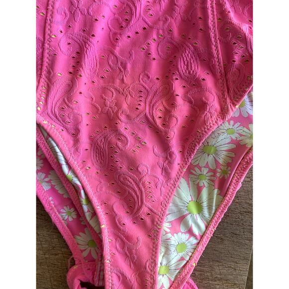 Love shack Fancy X Hurley Eyelet pink One Piece size XS - Picture 8 of 9